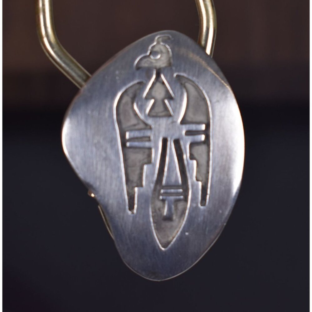 Vintage Native American Hopi Sterling Silver Keychain Thunderbird - Southwestern
